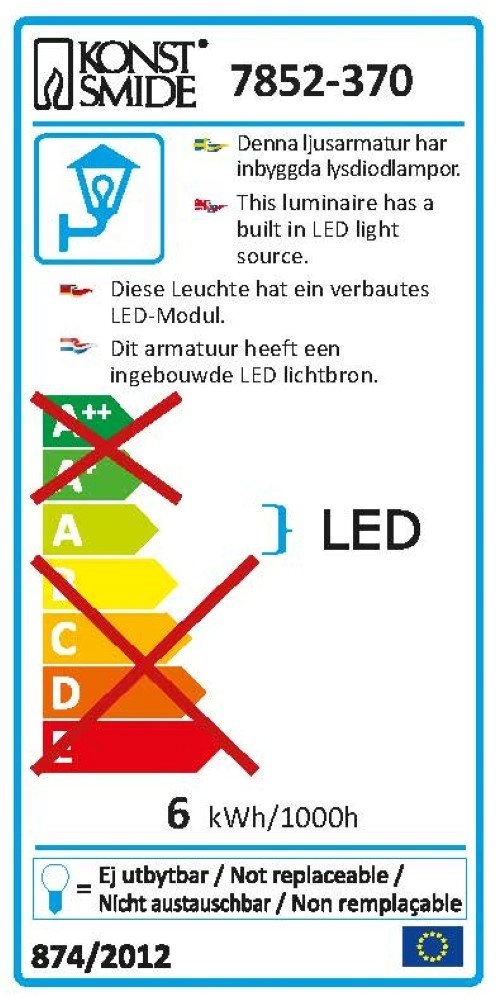 Veranda ledspot Monza opbouw KonstSmide 7318307852370