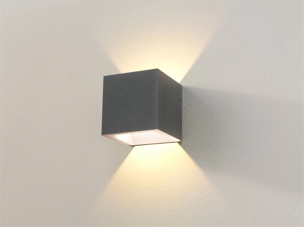 Antracieten wandspot Cube