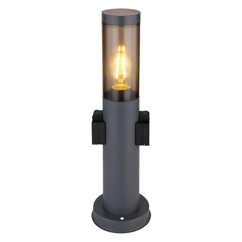 Tuinlamp Boston antraciet met stopcontact Globo 9007371430741