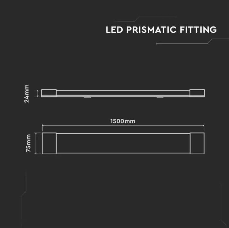 Schuurverlichting XS - 150cm - 50W 6500K IP20 Vtac 3800157663779