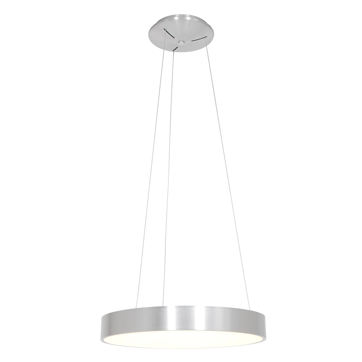 Led hanglamp Ringlede Ø 48cm metaalgrijs