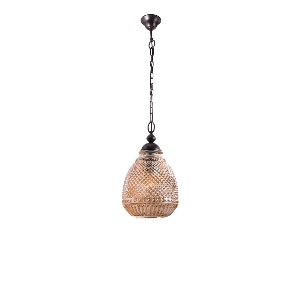 Hanglamp Toulon amber glas Lyora 5212017411730