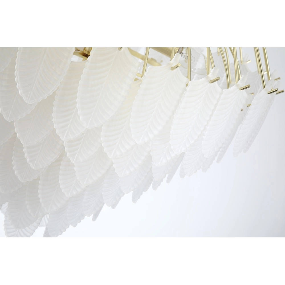 Wandlamp Feather goud met wit glas Searchlight 5053423303895