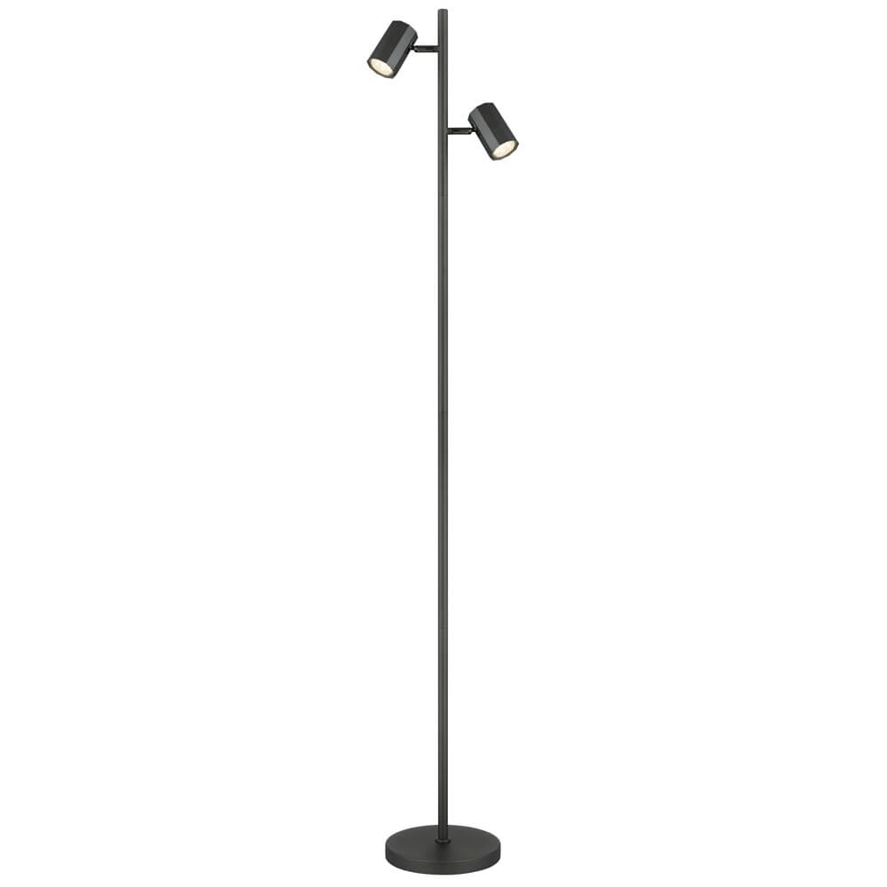 Grijze vloerlamp James dubbel