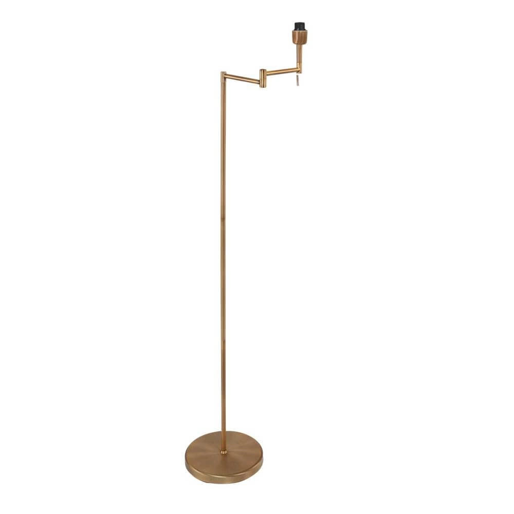 Vloerlamp Bella brons met strokleurige kap Steinhauer 8712746174441