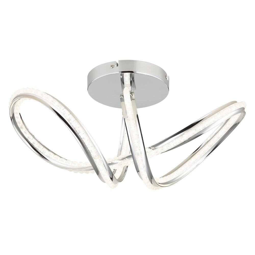 Moderne plafondlamp Evangeline chroom Globo 9007371586202