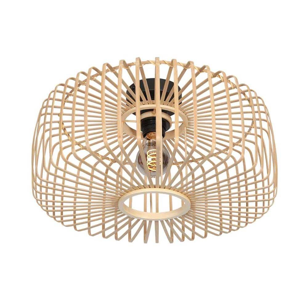 Bamboe plafondlamp Bloeba Ø 50cm