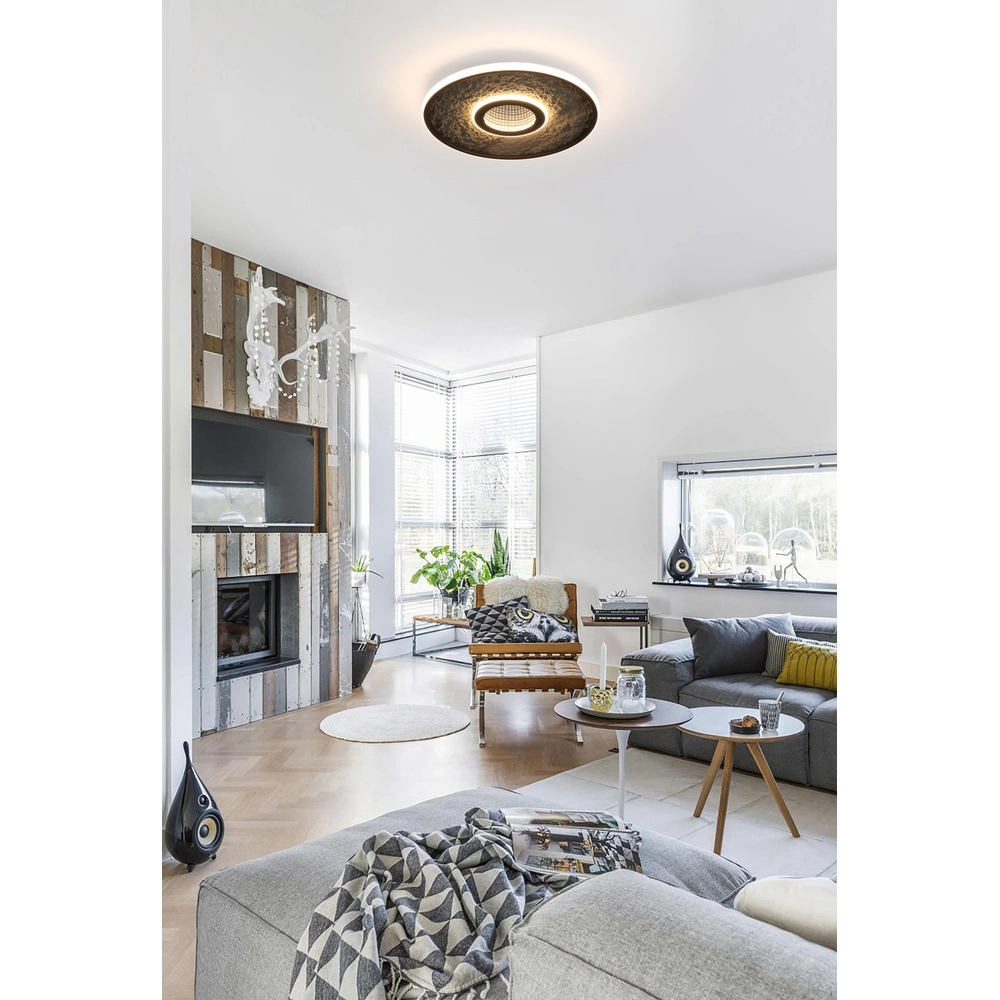 Plafonniere Lumadisc zwart infinity centrum Searchlight 5053423297989