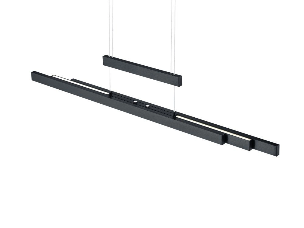Verstelbare hanglamp Trajan mat zwart Trio 4017807472233