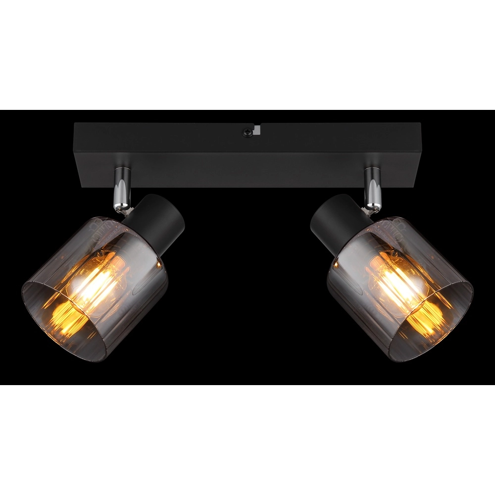 Plafondlamp Jack 2-lichts zwart Globo 9007371516834