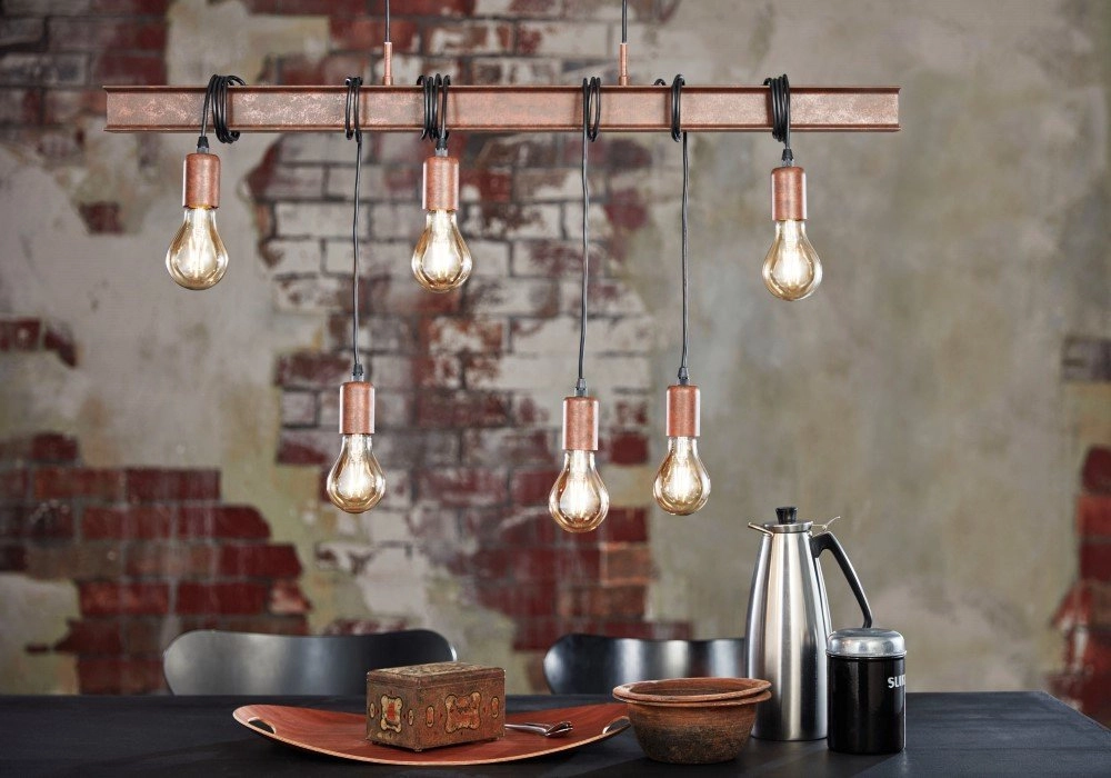 Hanglamp Townshend 4 Roest Eglo 9002759498597