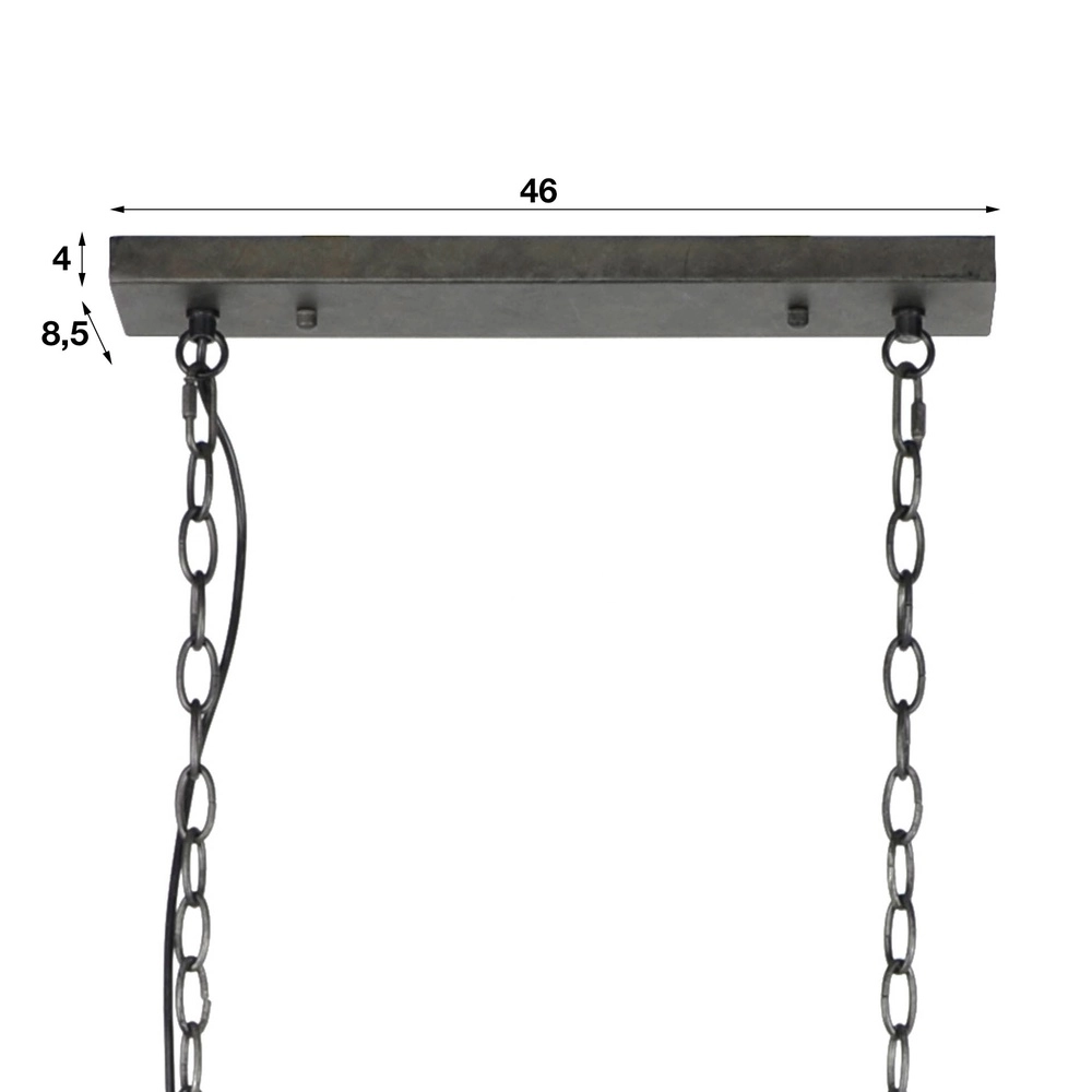 Industriële gaas hanglamp Cylinder 121cm - 2x E27 Lyora 8716803512757