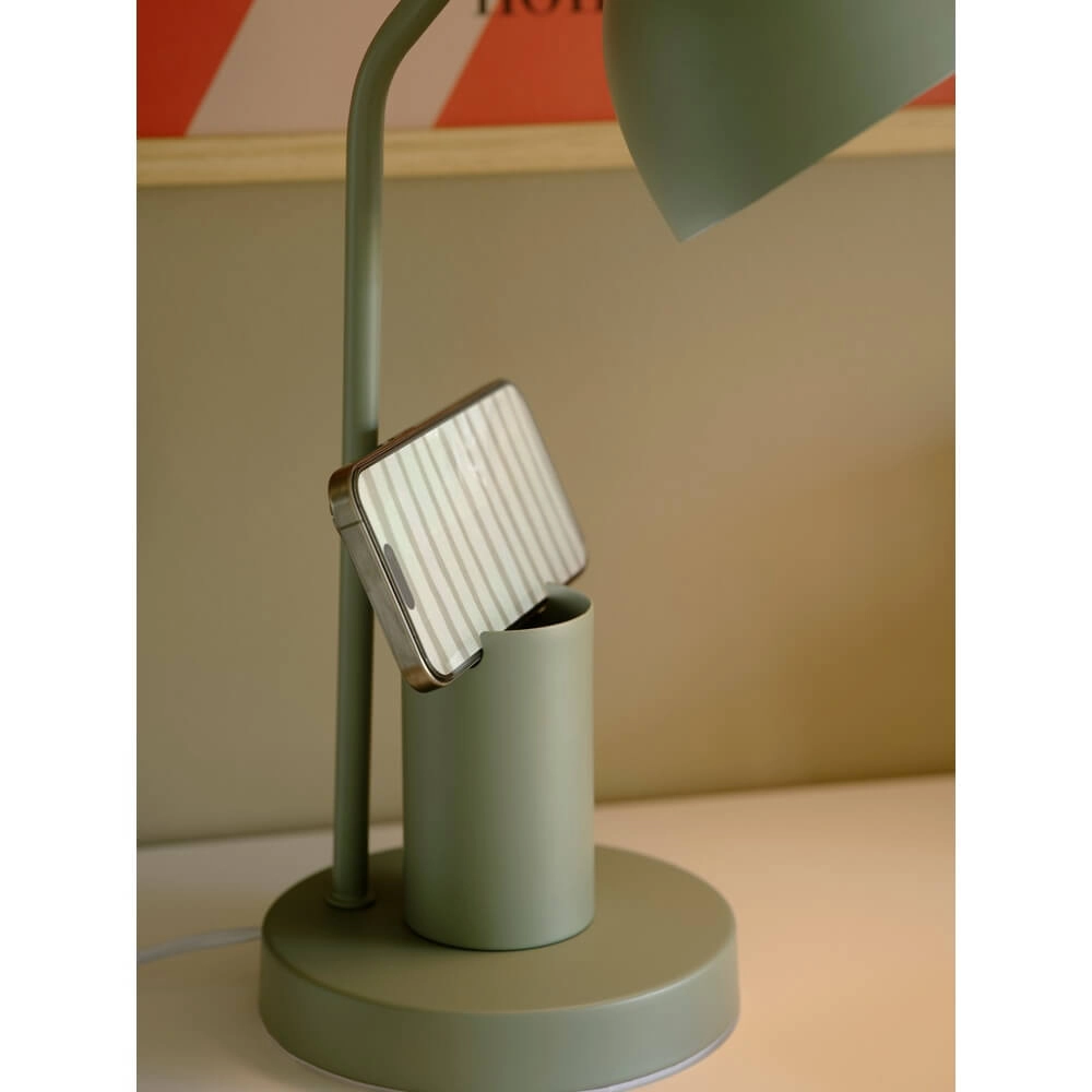 Groene bureaulamp Devone met pennenbakje Nordlux 5704924024559
