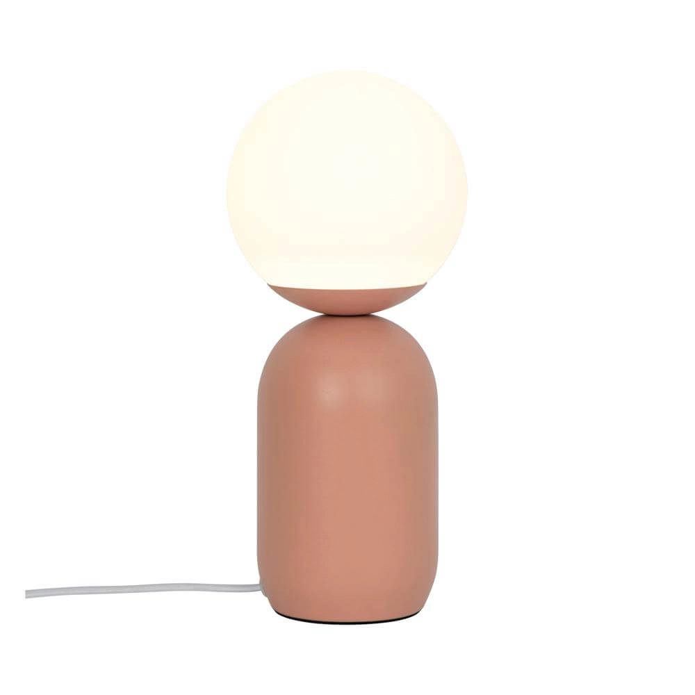 Tafellamp Notti terracotta met wit