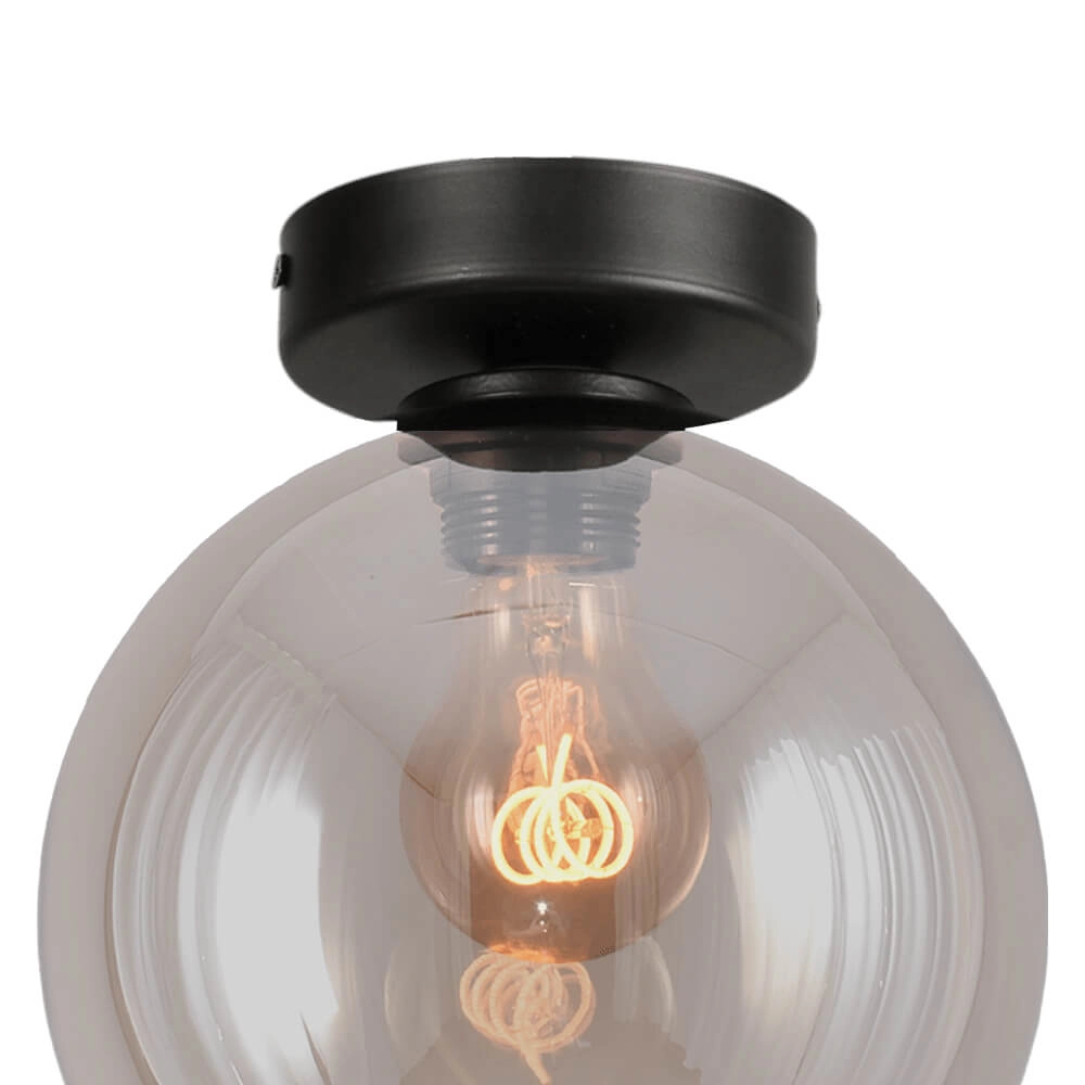 Plafondlamp Bella 2 met Ø 20cm goud glas Masterlight 8718121340807