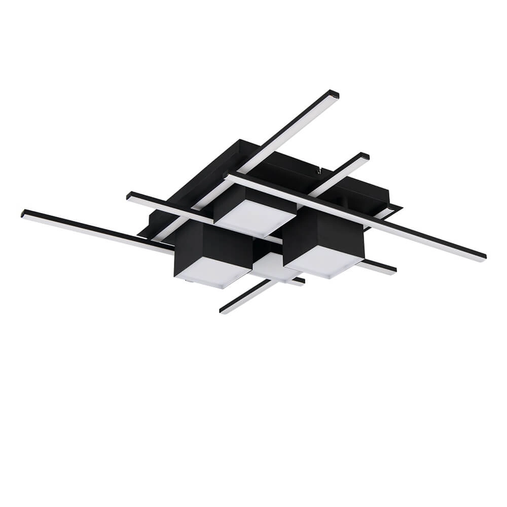Design plafondlamp Roger zwart Trio 4017807640106