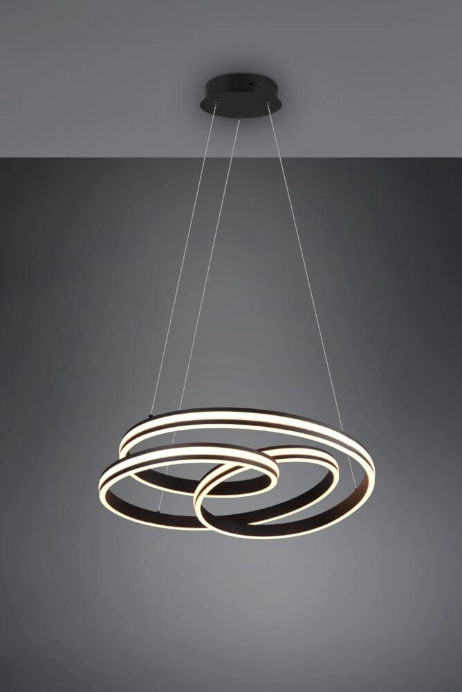Hanglamp Nuria 60cm zwart Trio 4017807505214