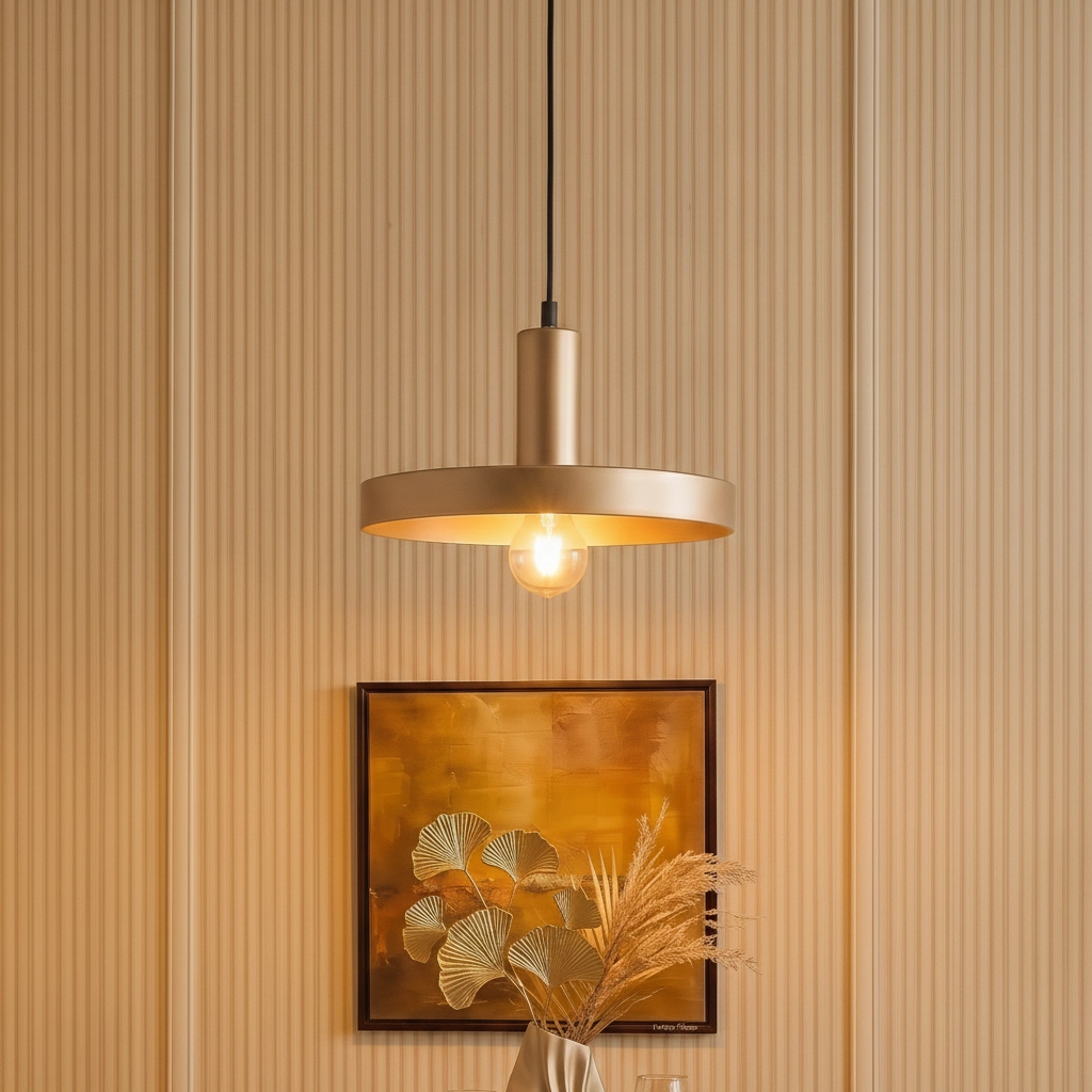 Design hanglamp Garni enkel goud