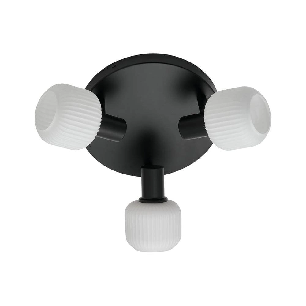 3-lichts plafondlamp Milford zwart Nordlux 5704924018657