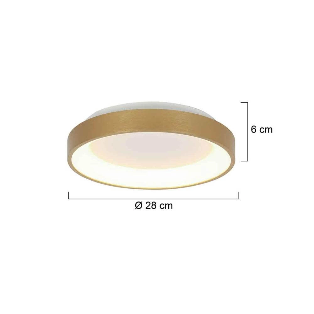 Plafondlamp Ringlede design goud Ø 28cm Steinhauer 8712746171921