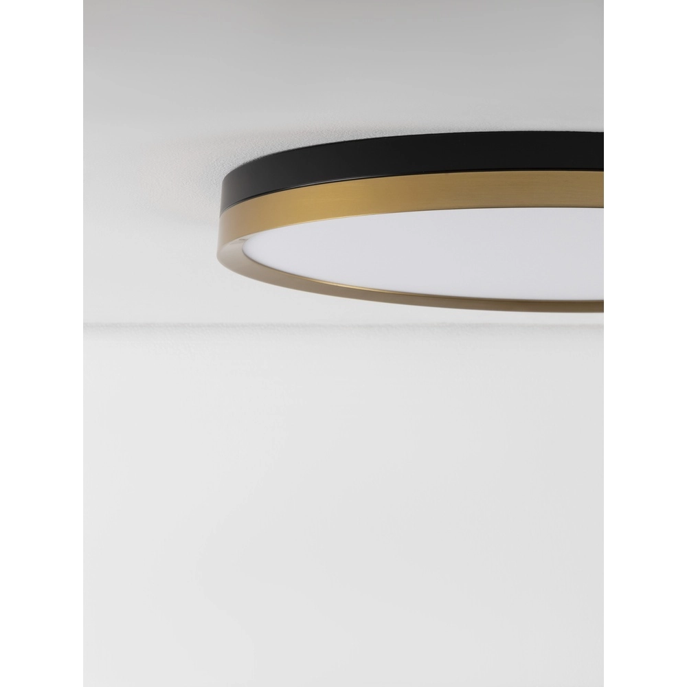 Plafonniere Cantria zwart met goud Ø 50cm Lyora 5212017439840