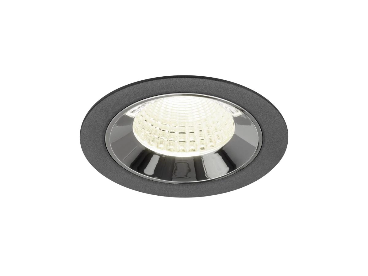 Inbouwspot Numinos M zwart/chroom 4000K - 55gr