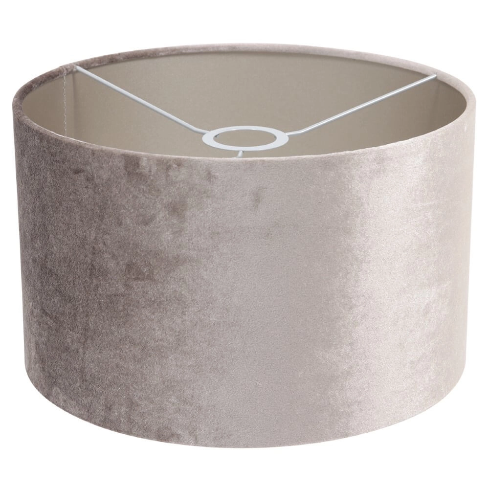 Klassieke schemerlamp Lyons C met taupe velours kap Steinhauer 8712746166743