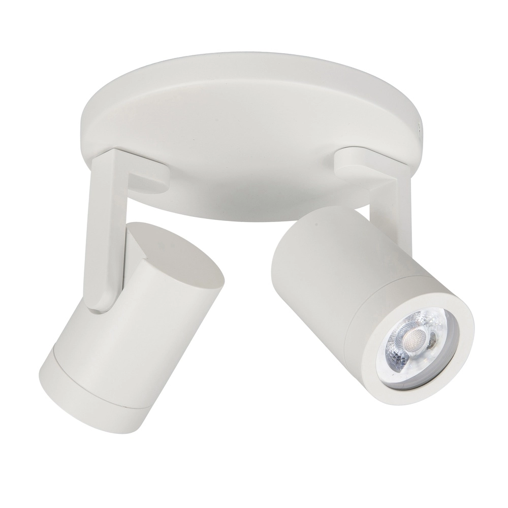 Opbouwspot Halo Spot wit 2-lichts rond