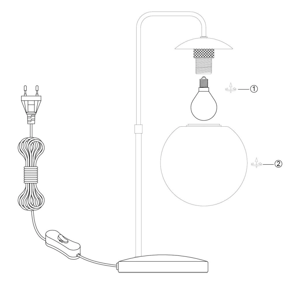 Tafellamp Bollique zwart Steinhauer 8712746184754