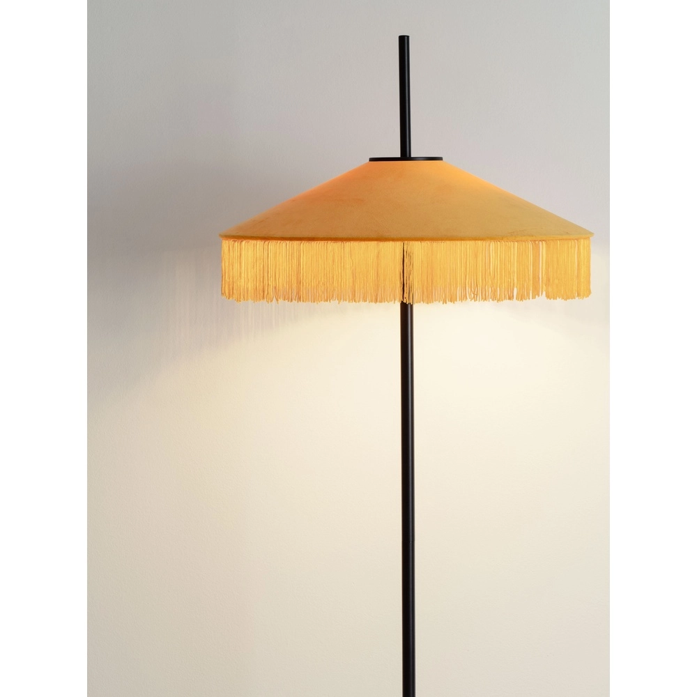 Tiffany vloerlamp Velvy geel Lyora 5212017493811