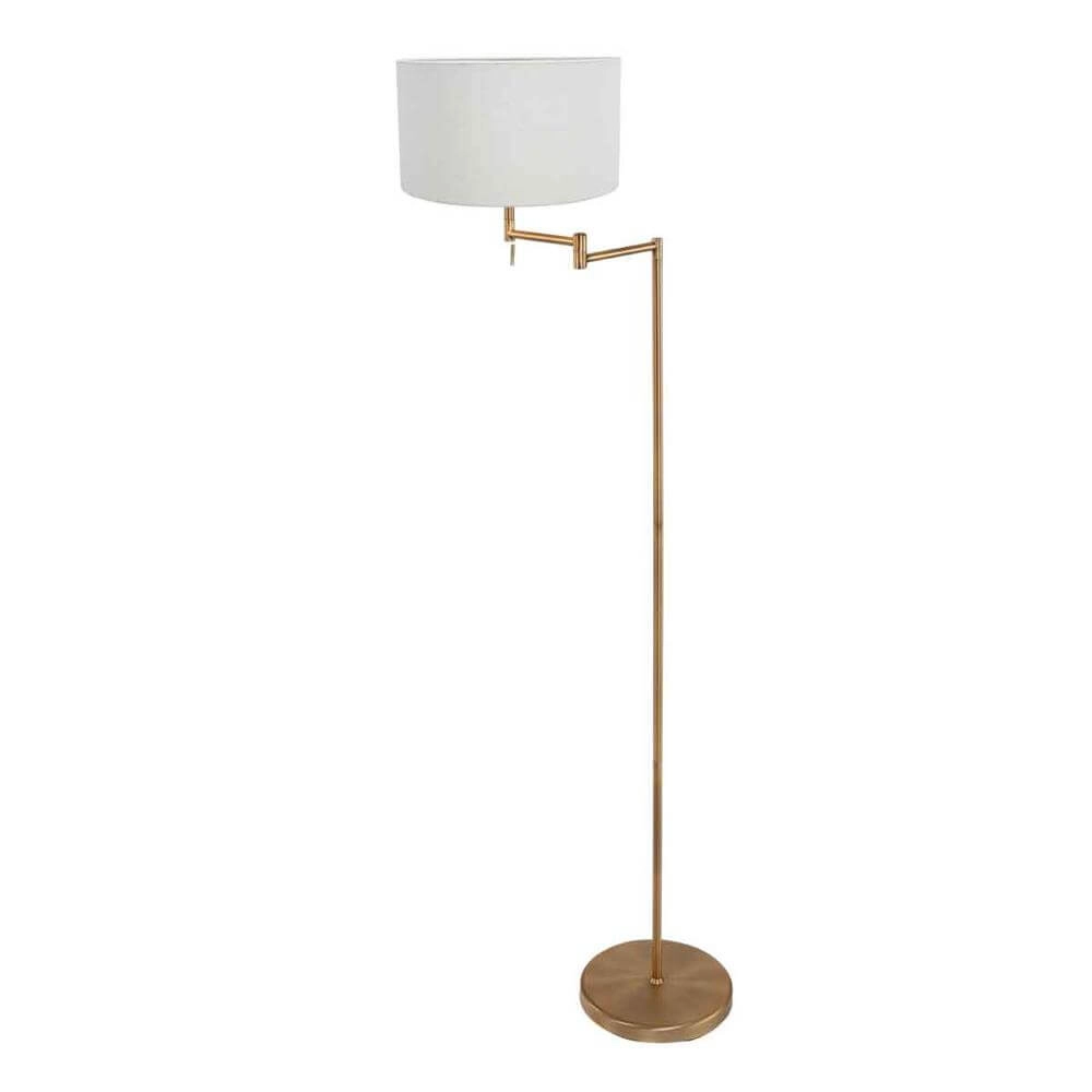 Vloerlamp Bella brons met witte kap Steinhauer 8712746174458