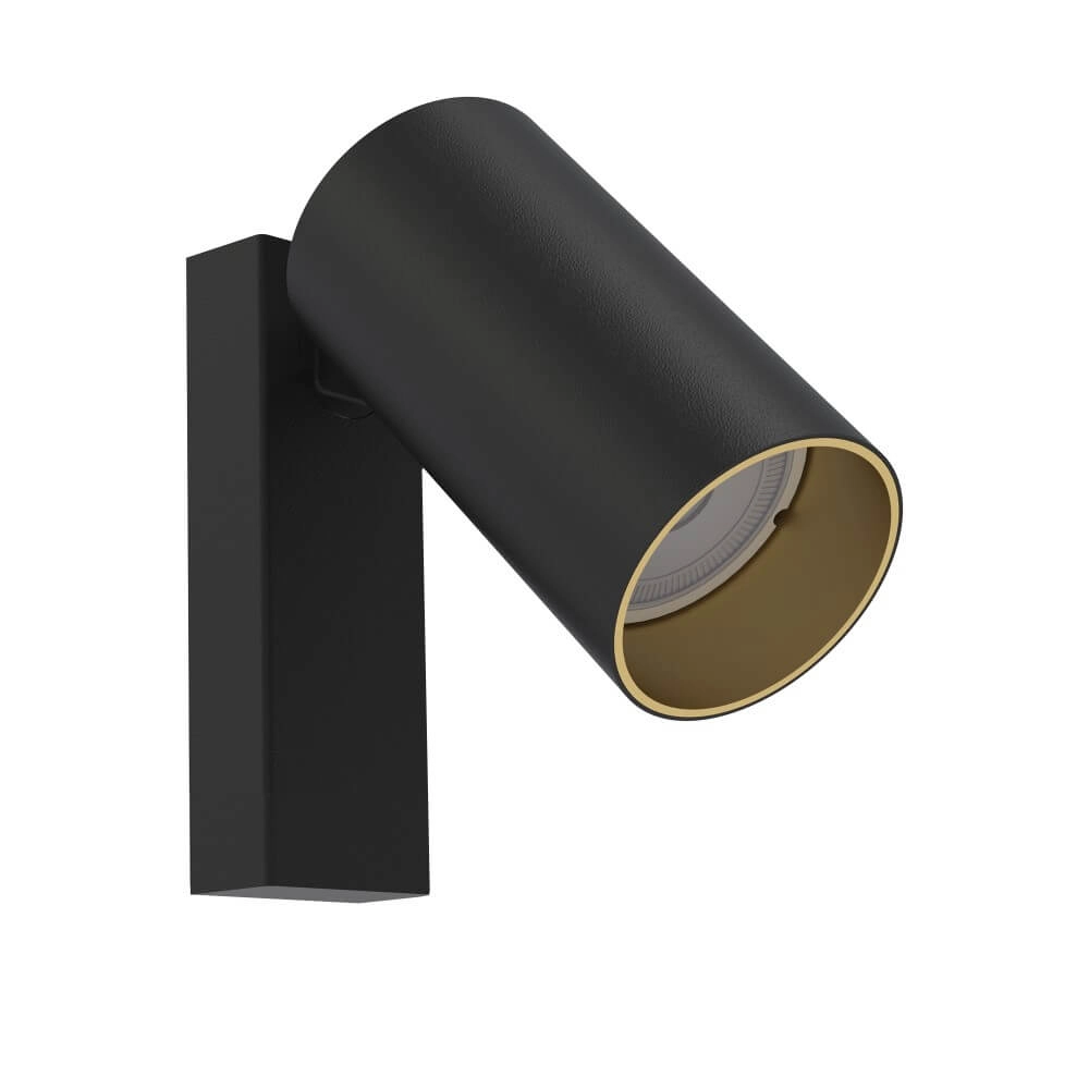 Leeslampje Mono zwart met goud