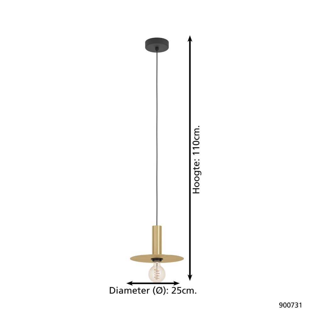 Gouden hanglamp Escandell Ø 25cm Eglo 9008606273874