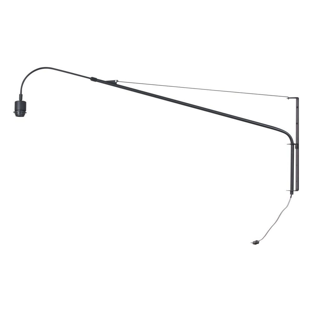 Muurlamp Elegant Classy zwart met rotan kap Steinhauer 8712746182439