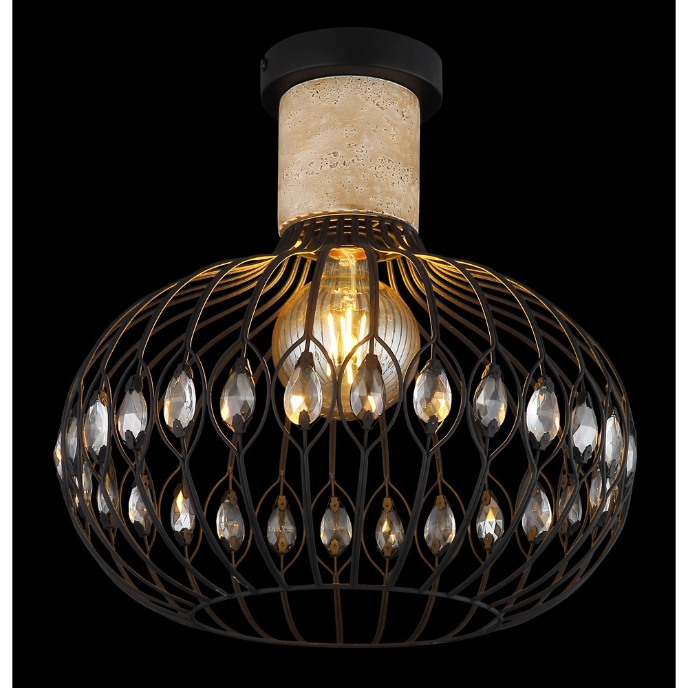 Plafondlamp Dorthy landelijk zwart Globo 9007371575060