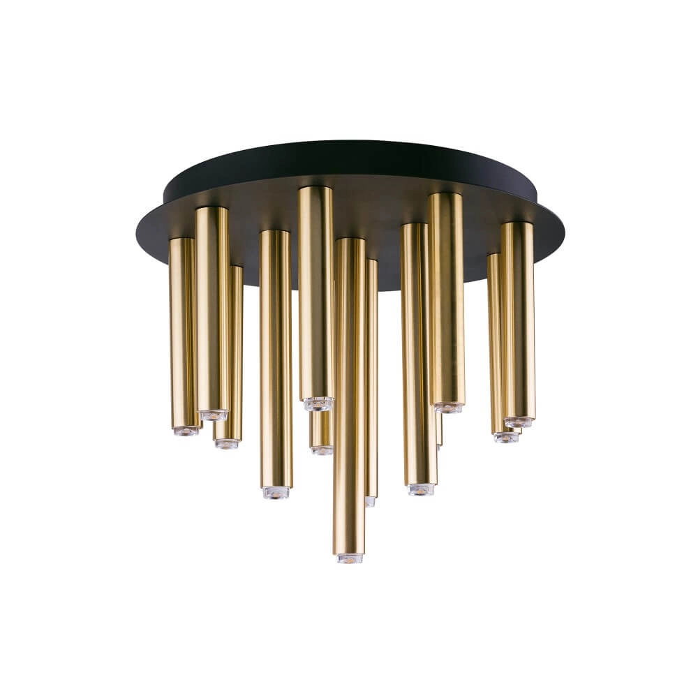 Zwart gouden plafondlamp Stalactite