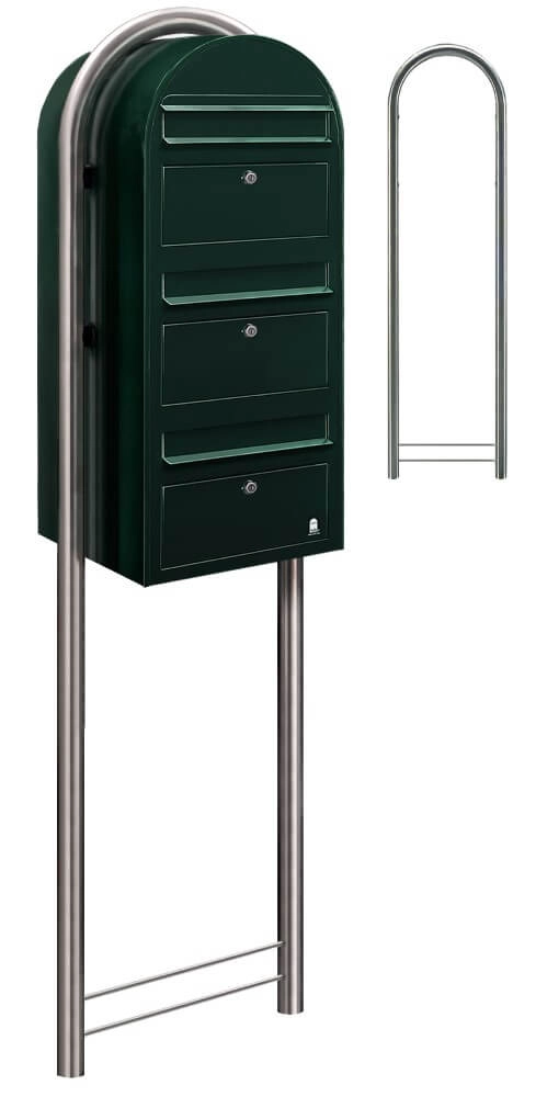 Brievenbus Trio 6064 Zwartgroen Bobi 6417237015303