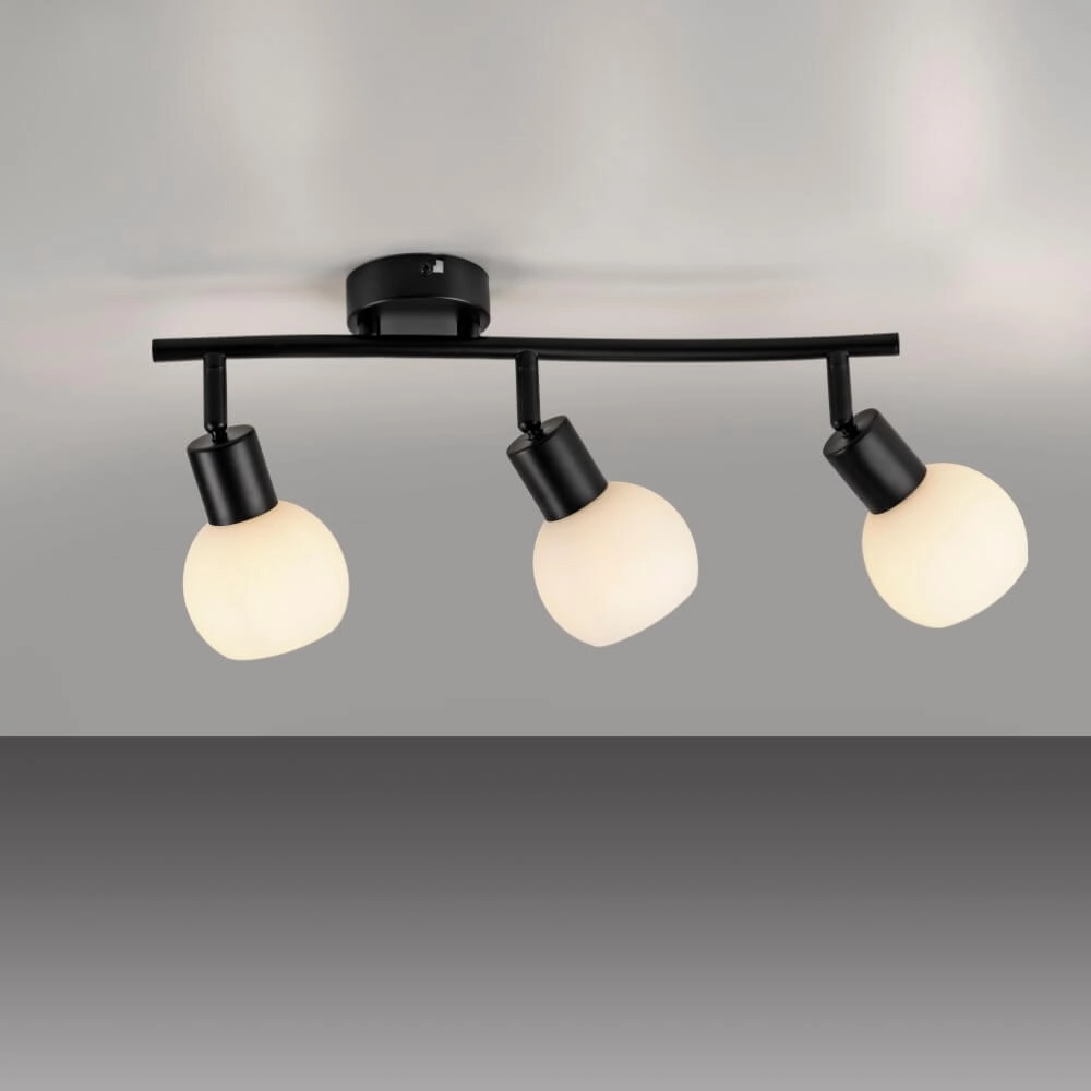 Zwarte plafondlamp Loki 3-lichts Just Light 4043689000776
