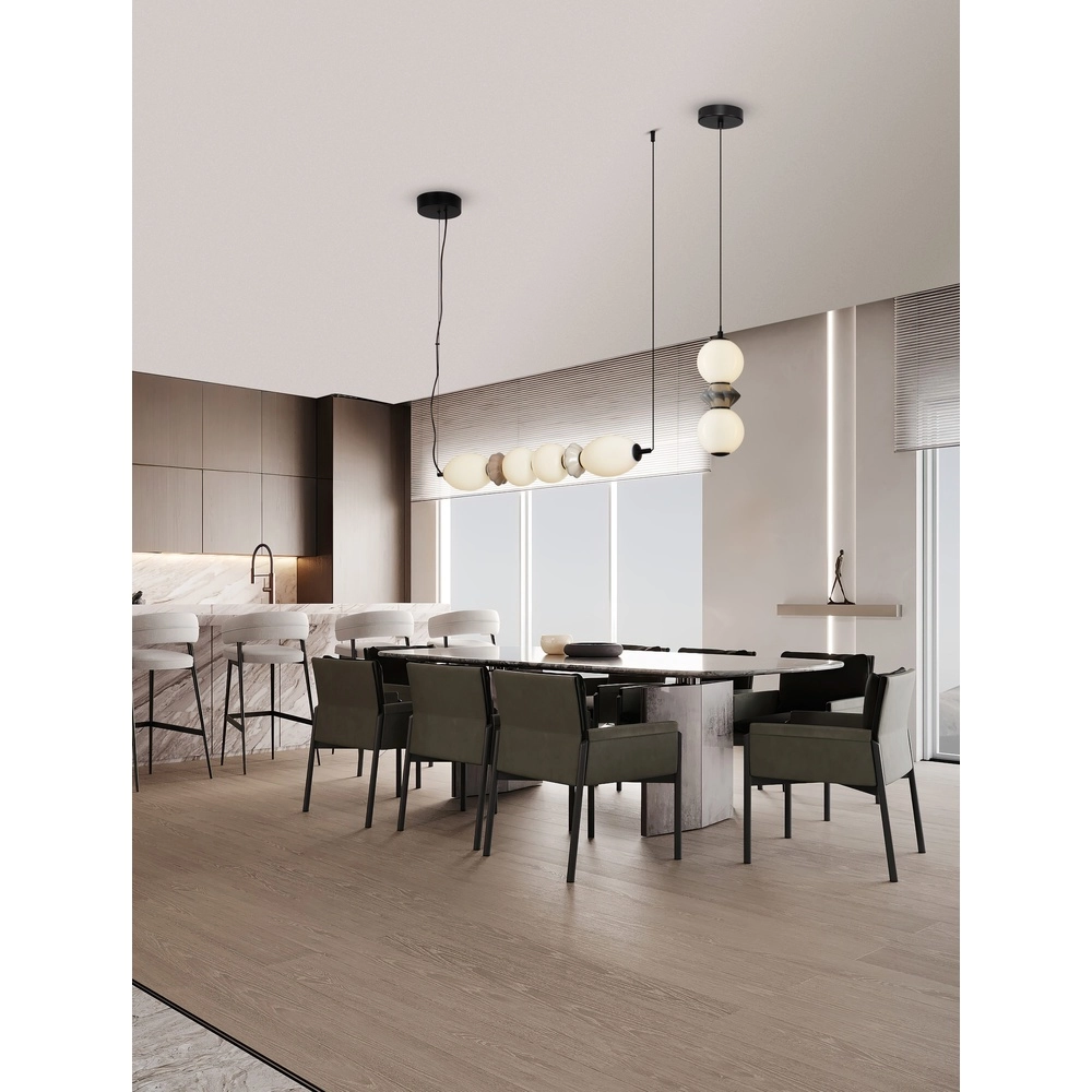 Hanglamp Pallina wit - grijs Lyora 5212017483980