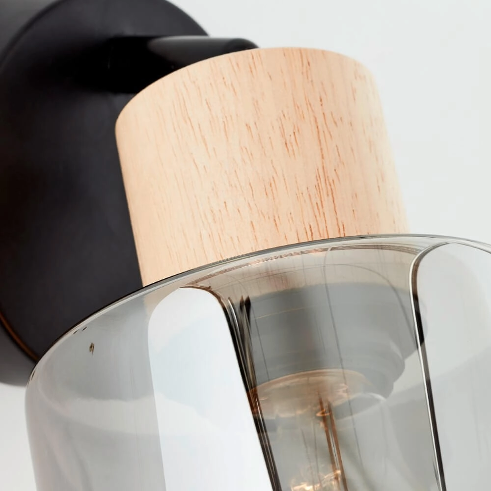 Wandlamp Weald zwart Brilliant 4004353413070