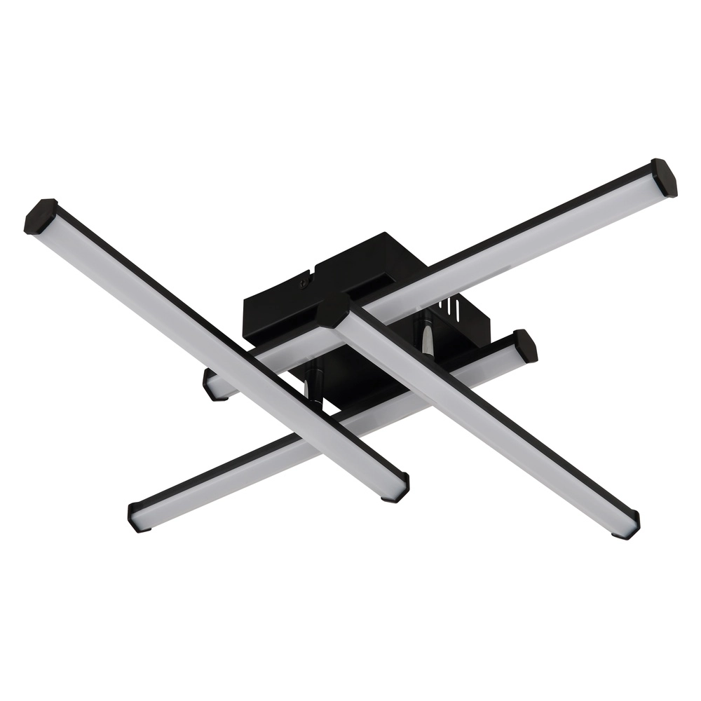 Moderne plafondlamp Kirina 50cm zwart vierkant Globo 9007371515233