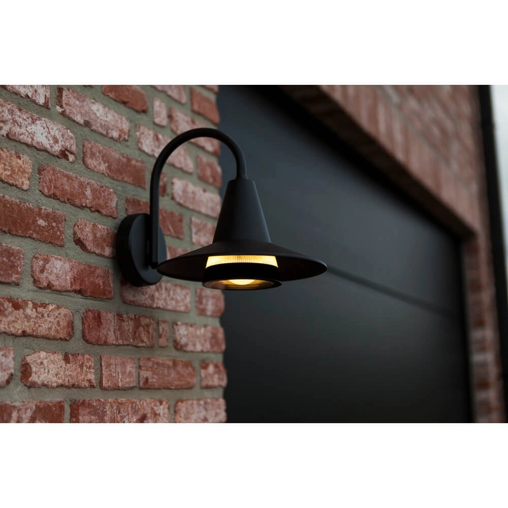 Zwarte led buitenlamp Swan Lutec 6939412016351