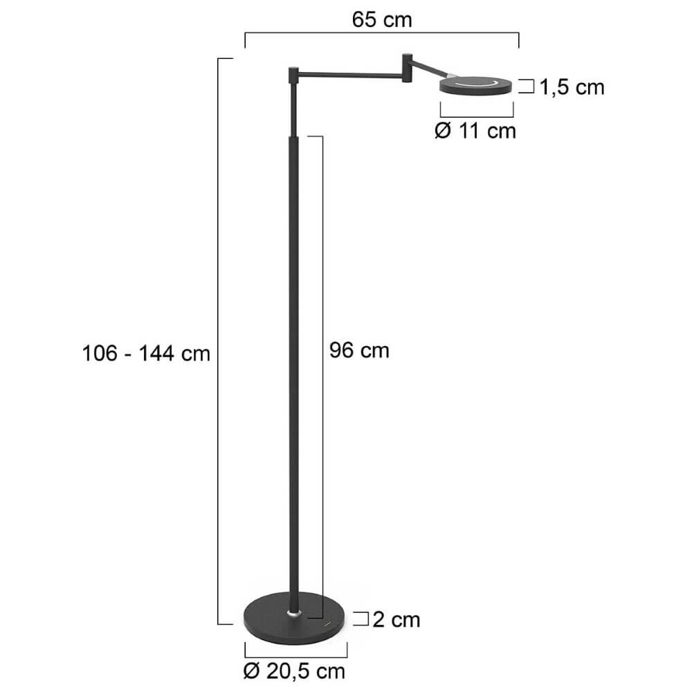 Oplaadbare led leeslamp Soleil zwart Steinhauer 8712746167009