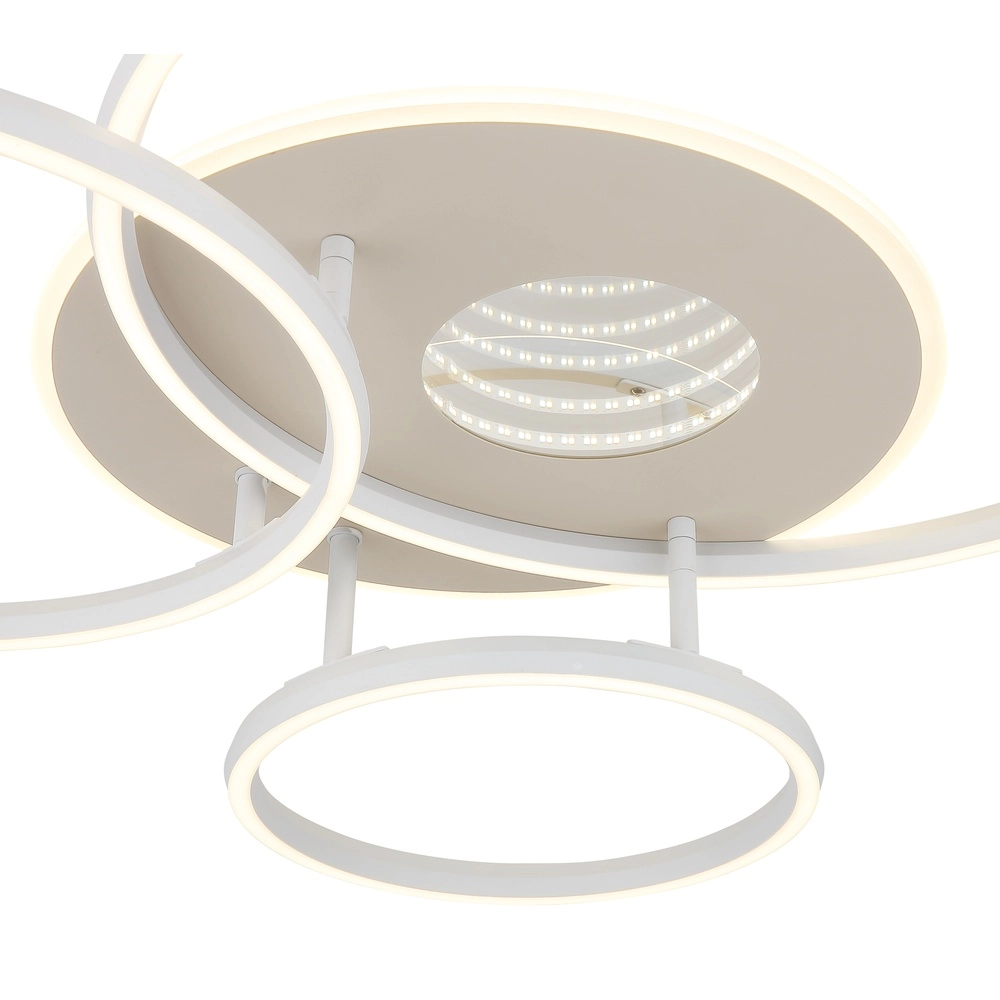 Moderne plafondlamp Invertina rond zand bruin Globo 9007371578856