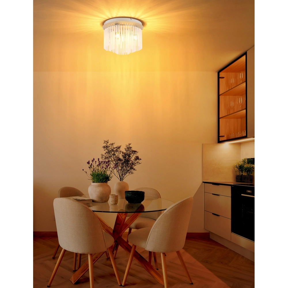Plafondlamp Gorley zand bruin met glas Ø 32cm Globo 9007371575718