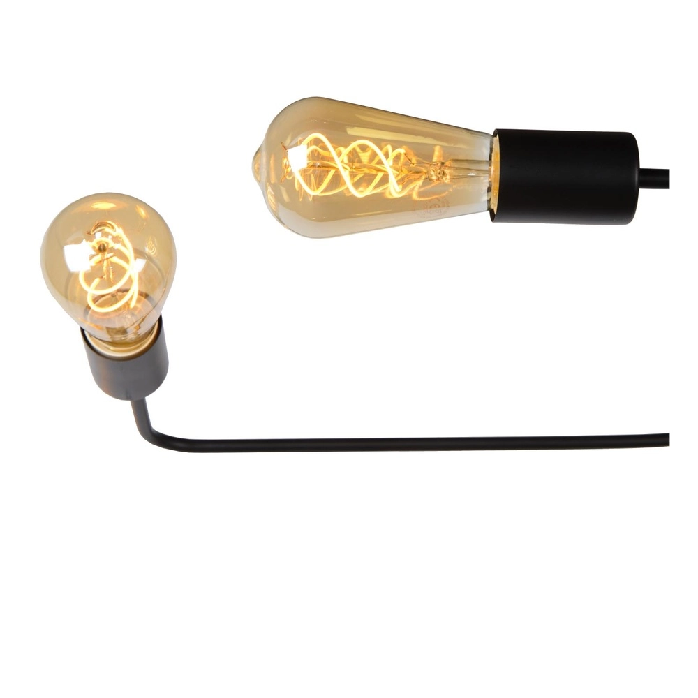 Plafondlamp Lester 6-lichts zwart Lucide 5411212210890