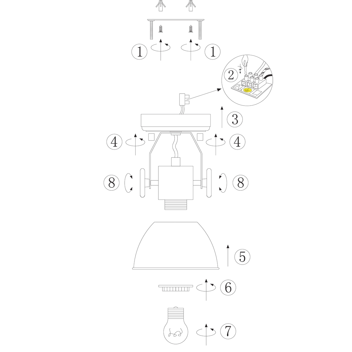 Industriële plafondlamp Gearwood brons met hout Steinhauer 8712746135022