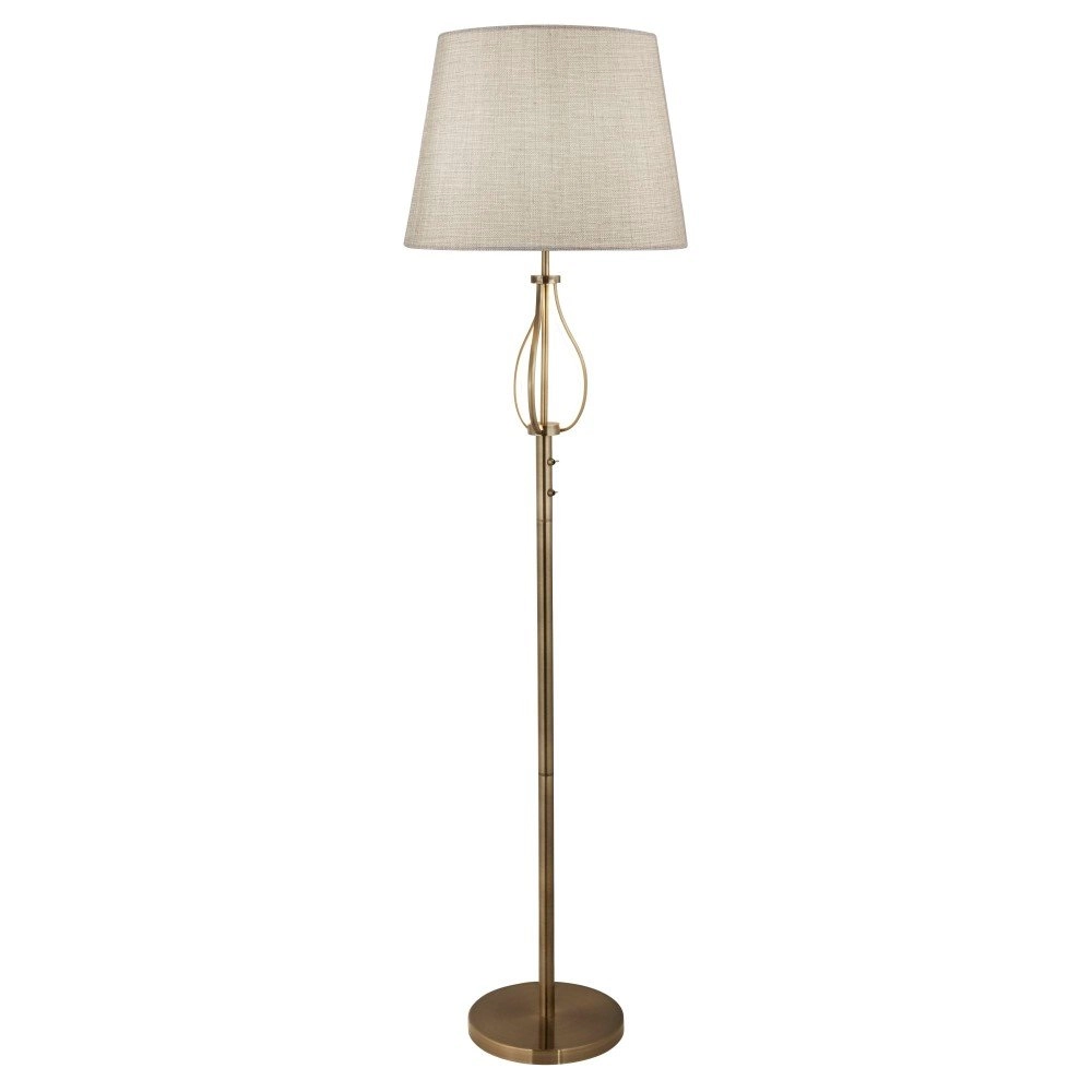 Staande schemerlamp Vegas bronsbruin met taupe