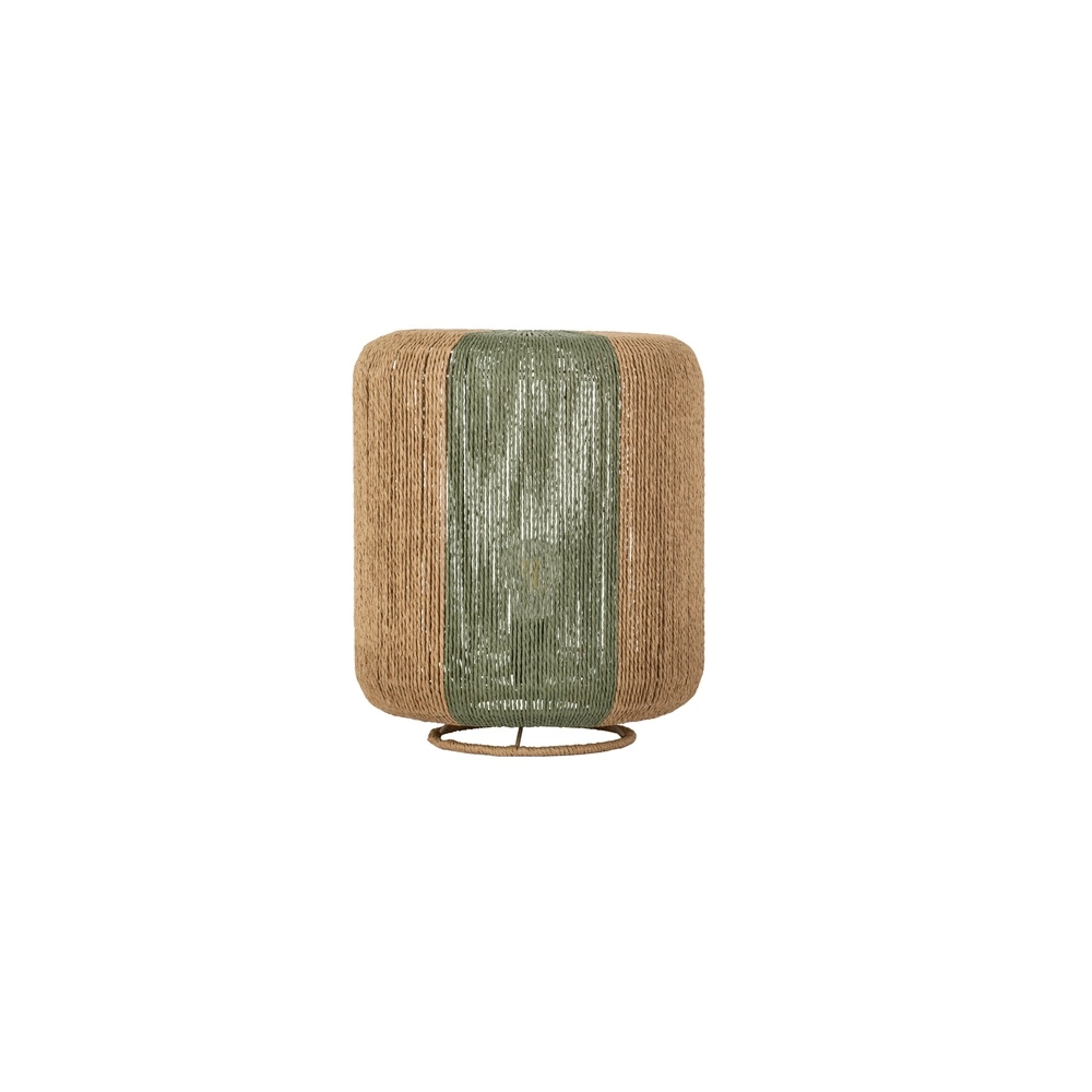 Tafellamp Dena Ø 33cm bruin met groen Lyora 5212017477392