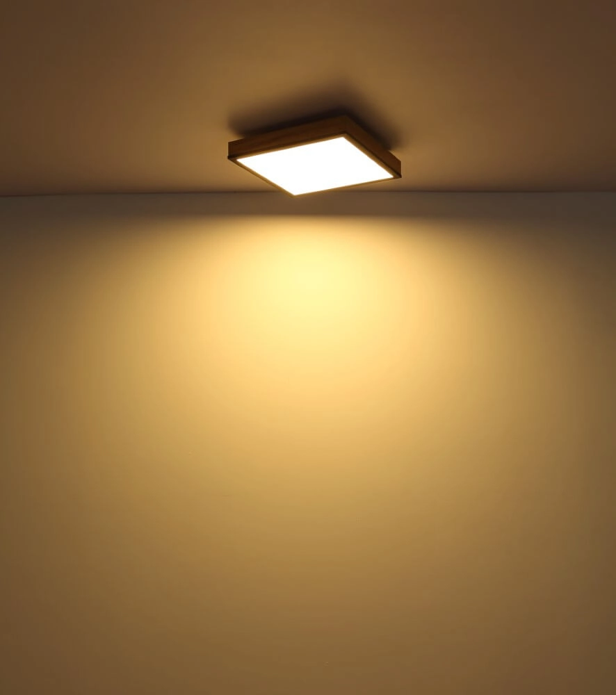 Houten led plafondlamp Doro 80x20cm Globo 9007371424993